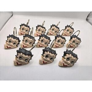 Vintage Betty Boop 12 Resin Decorative Shower Hooks 1997